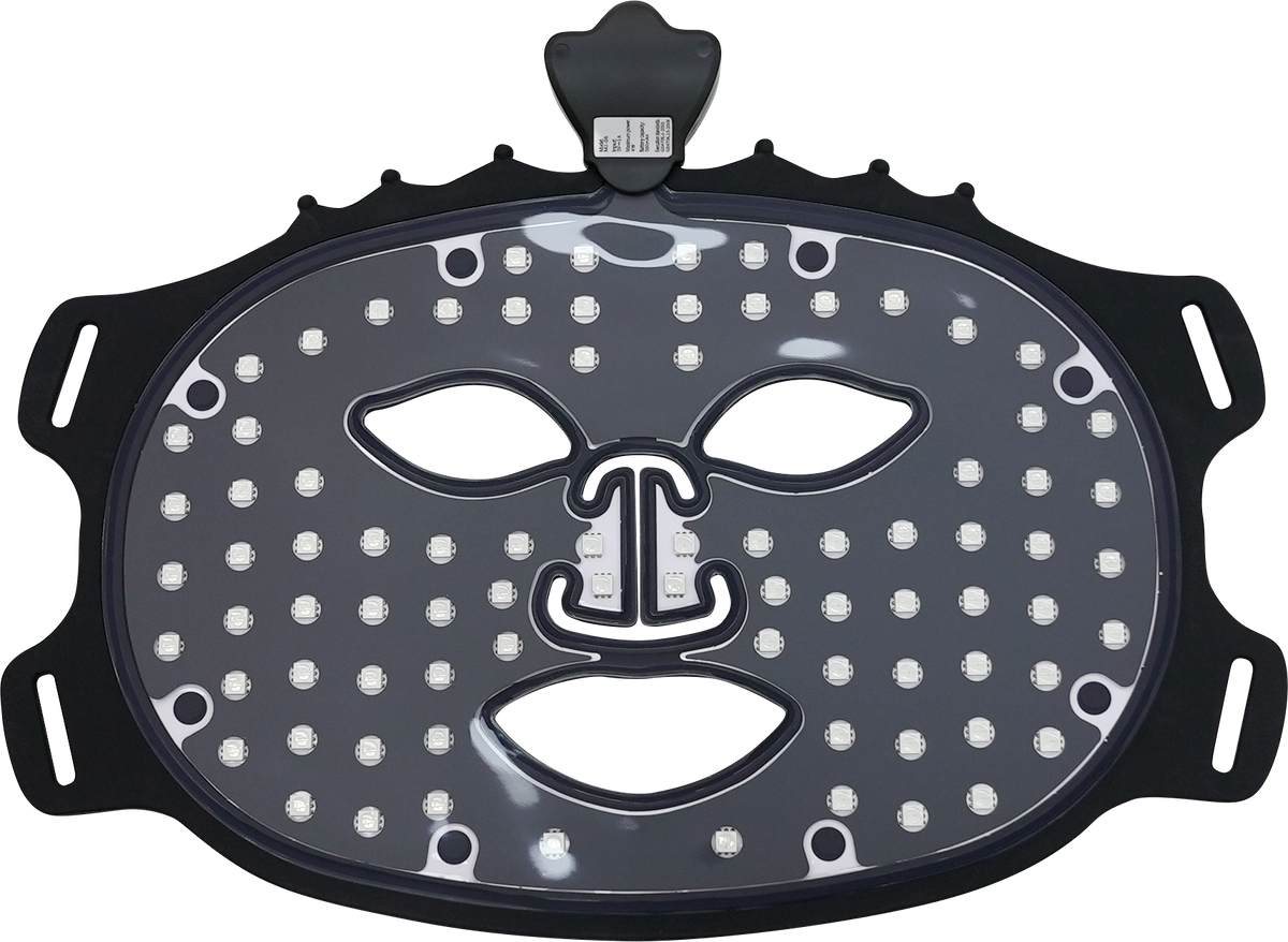 Innenansicht der Rotlicht-Maske mit den 80 LED-Perlen